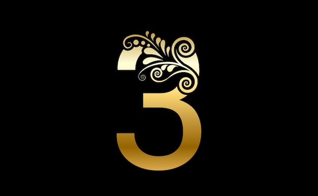 Number 3 Luxury Logo