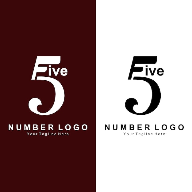 Number 5 five logo design premium simple icon vector suitable for company banner sticker product brand