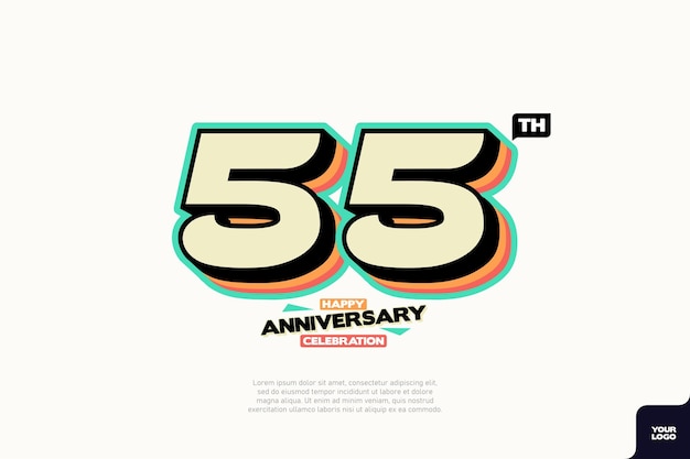 Number 55 logo icon design 55th birthday logo number anniversary 55