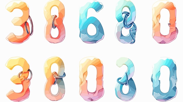 the number 6 is written in colorful and has a blue and purple pattern