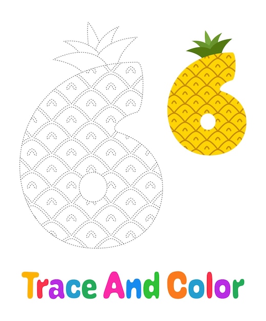 Number 6 tracing worksheet for kids