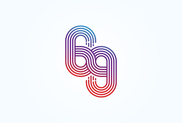 Vector number 69 monogram line style usable for anniversary business and tech logos