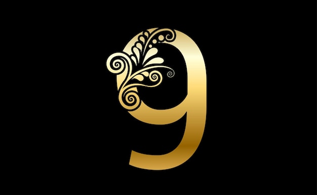 Number 9 Luxury Logo