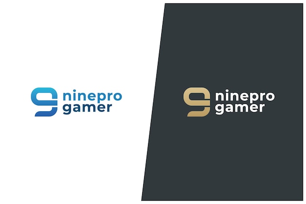 Number 9 Nine Vector Logo Concept Design