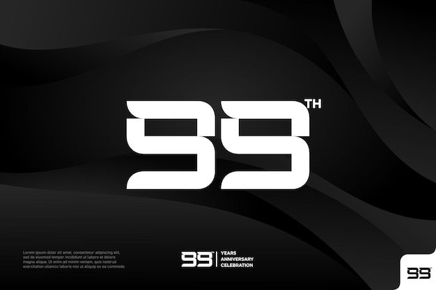 Number 99 logo icon design 99th birthday logo number anniversary 99