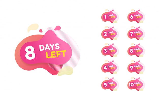 Number days left countdown  illustration template, can be use for promotion, sale, landing page, template, ui, web, mobile app, poster, banner, flyer