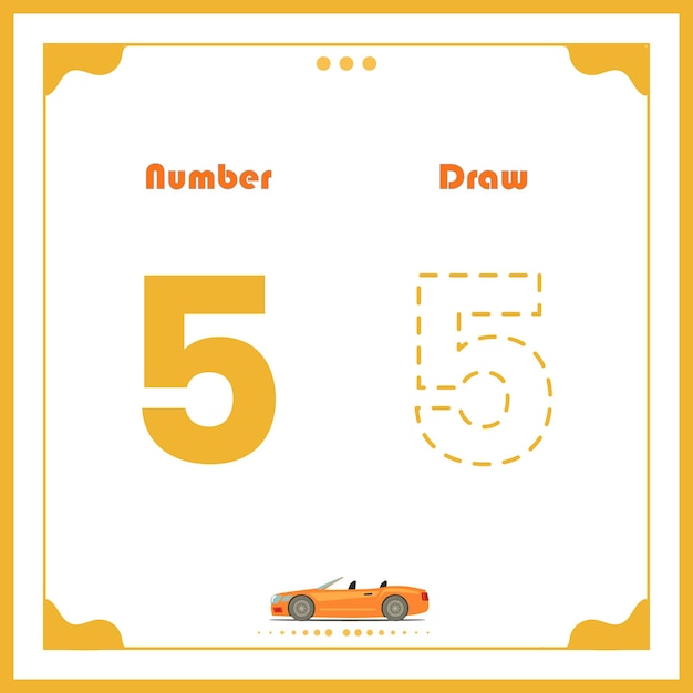 Number Drawing for Kids Preschool Number Illustration Learning Activity for Back to School book