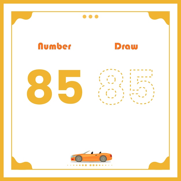 Number Drawing for Kids Preschool Number Illustration Learning Activity for Back to School book