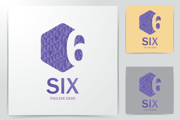 Number six Purple color logo