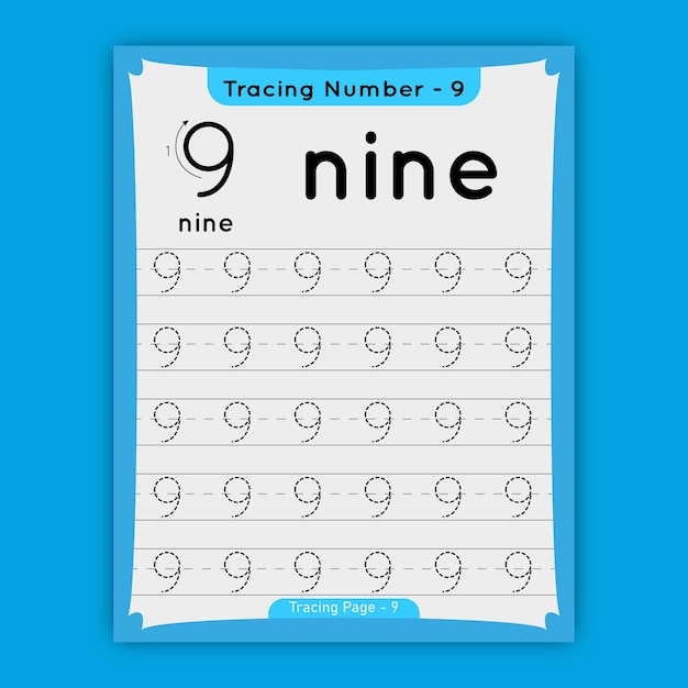 Number tracing  worksheets