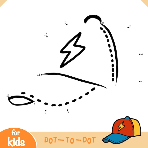 Numbers game education dot to dot game Baseball cap