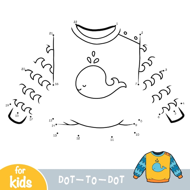 Numbers game education dot to dot game Sweatshirt with whale