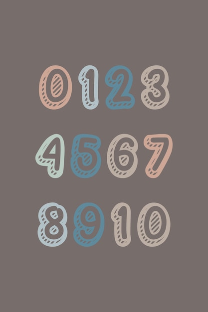 Numbers Poster Printable Educational Wall Art Homeschool Decoration