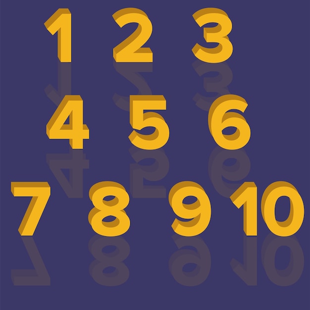 Numbers. Symbol set. Vector illustration