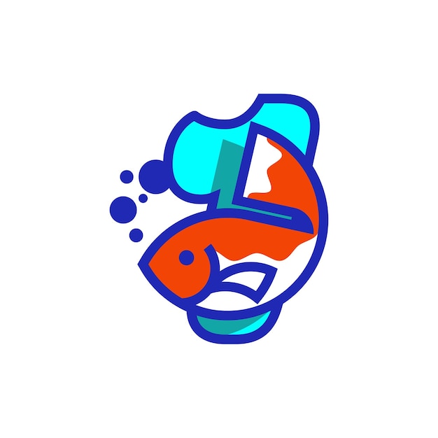 Numeric 1 Fish Logo