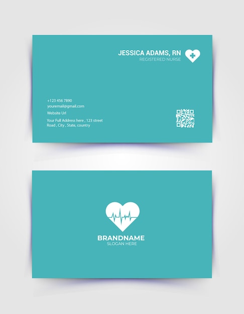 Nurse and Doctor business card design Nurse business card Medical doctor nurse