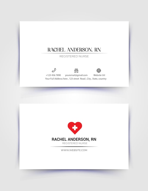 Nurse and Doctor business card design Nurse business card Medical doctor nurse