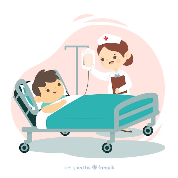 Nurse helping patient background