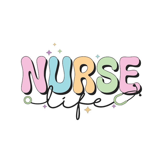 Vector nurse life, nurse sublimation