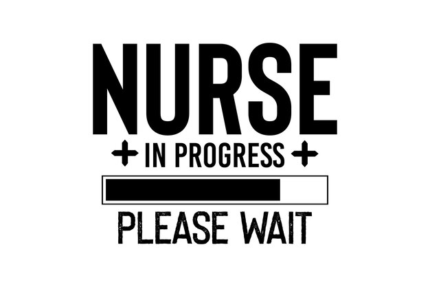 Vector nurse in progress please wait