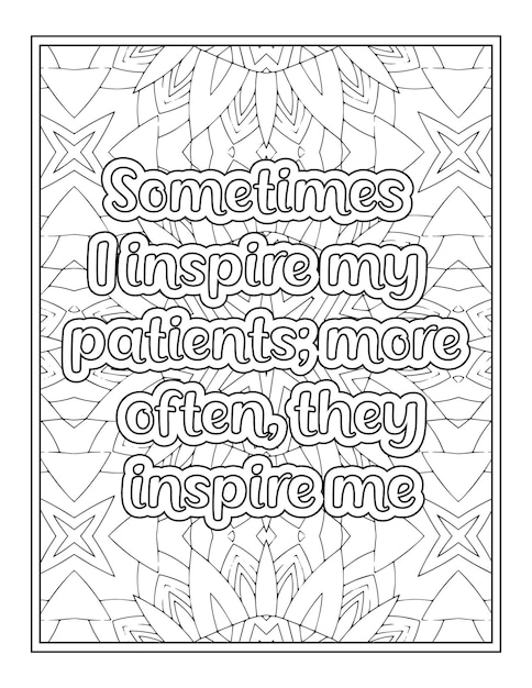 Nurse Quotes Mandala Coloring Page For KDP interior