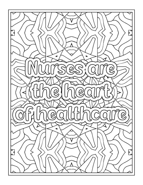 Nurse Quotes Mandala Coloring Page For KDP interior