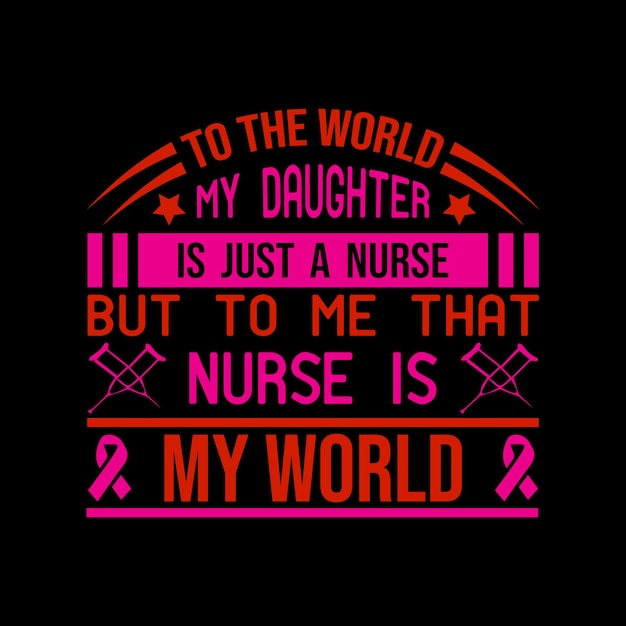 Nurse quotes t shirt design vector typography