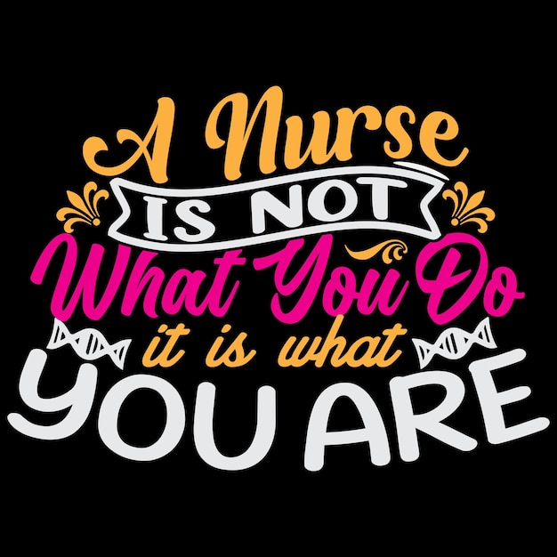 Nurse related typography hand drawn lettering graphic for unique t shirt design