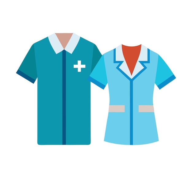 Nurse scrub vector