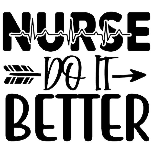 Vector nurse svg tshirt design template