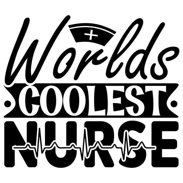 Vector nurse svg tshirt design template