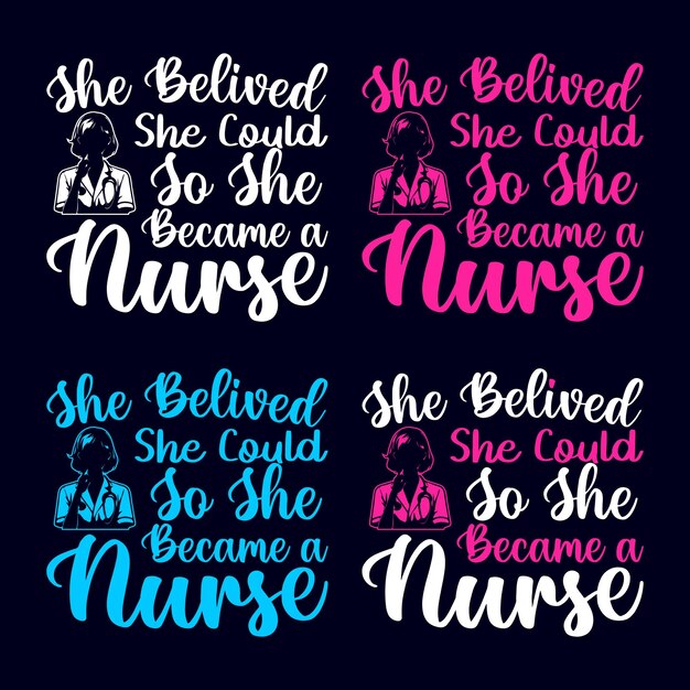 Vector nurse t shirt design nurse quote nurse saying