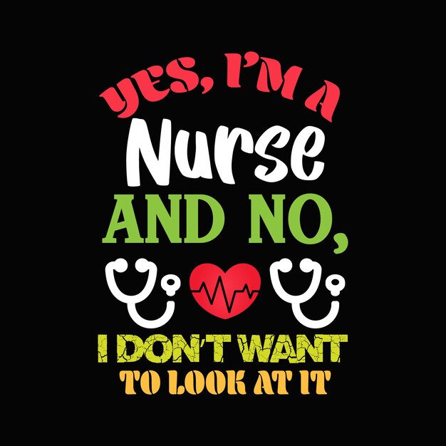 Vector nurse t-shirt design