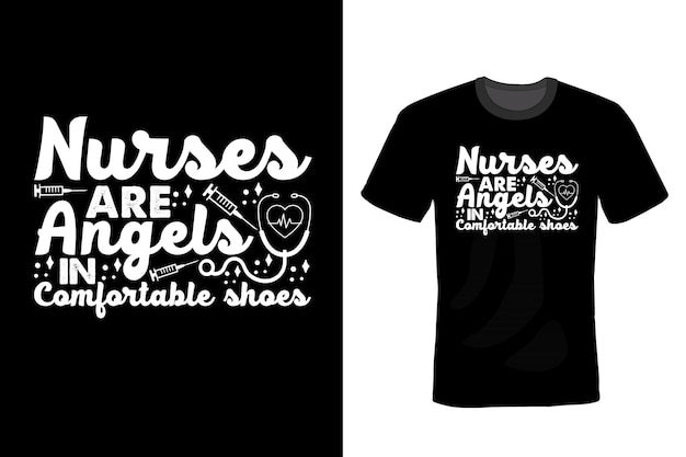 Nurse Tshirt design typography vintage