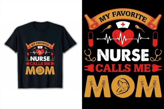 Nurse typography t shirt design with editable vector graphic t shirt design nurse vector design