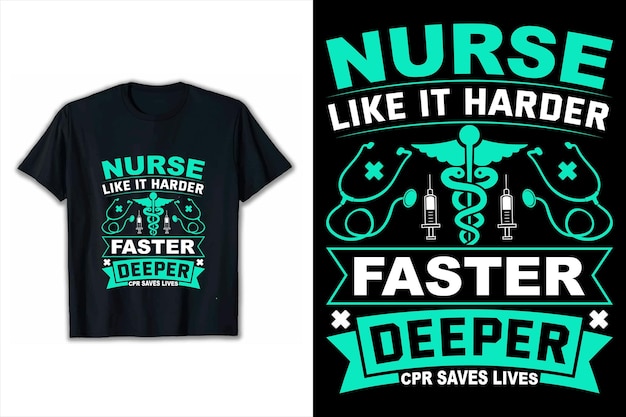 Nurse typography t shirt design with editable vector graphic t shirt design nurse vector design