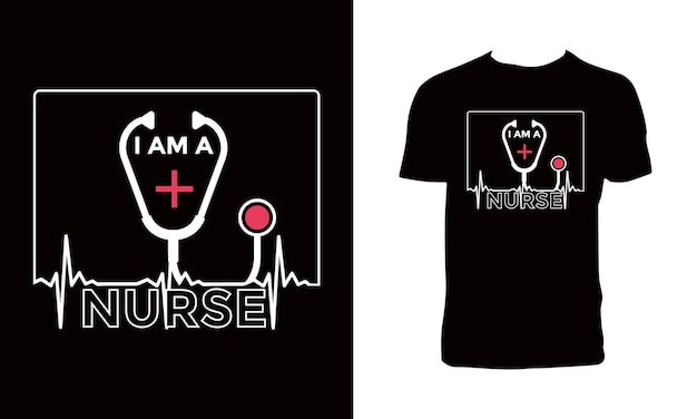 Nurse Typography Tee Design.