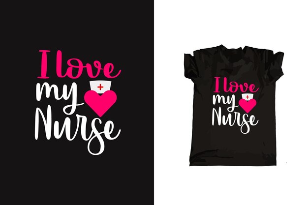 Nurse typography tshirt design