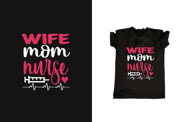 Nurse typography tshirt design