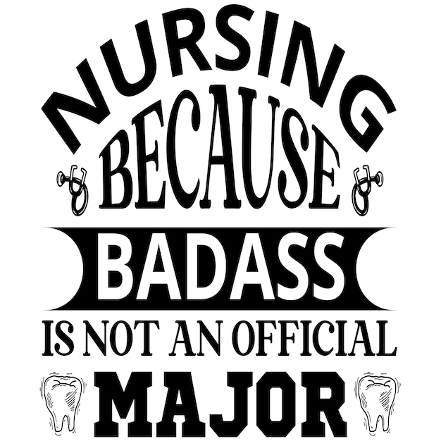 Nurse typography tshirt design