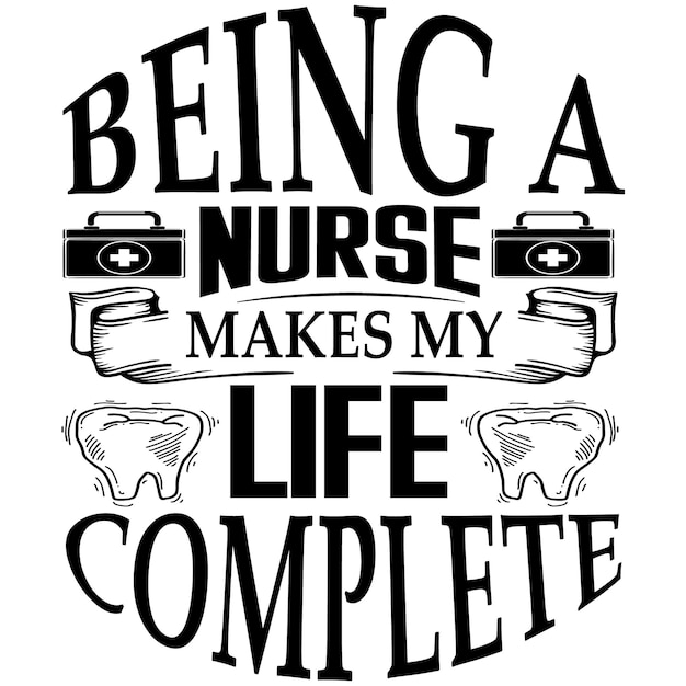 Nurse typography tshirt design