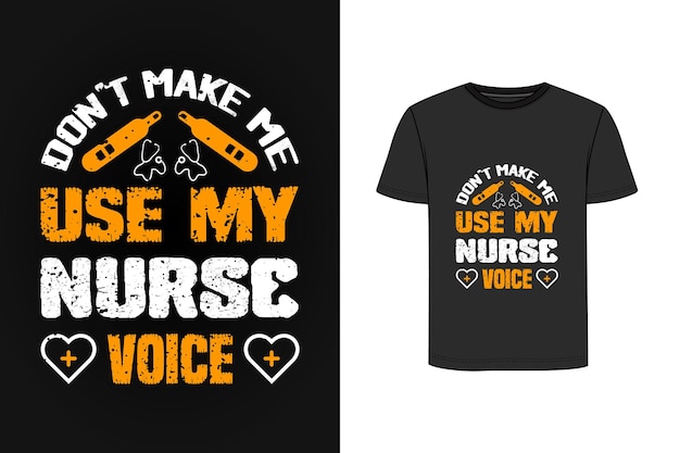 Nurse typography vintage t shirt design Premium Vector