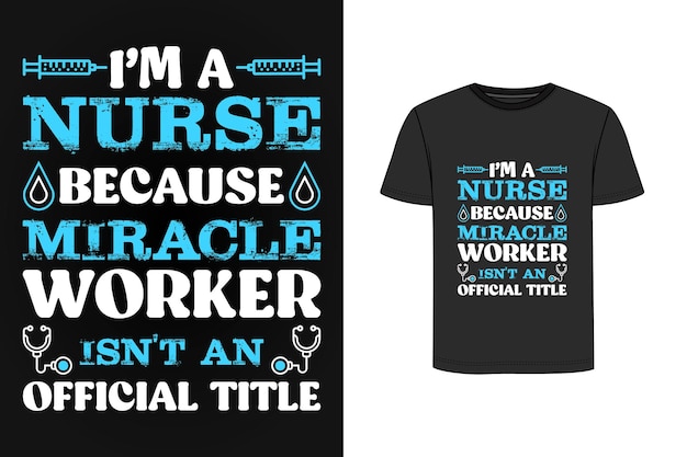 Nurse typography vintage t shirt design Premium Vector