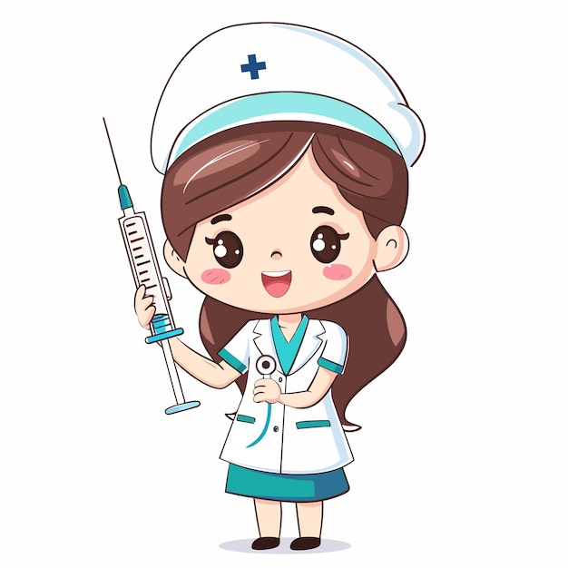 a nurse with a syringe that says medical on it