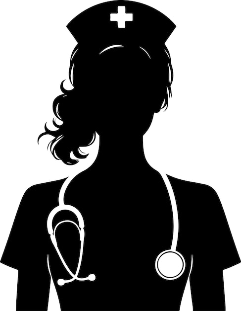 nurses silhouette vector art