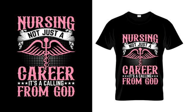 Vector nursing not just a career from god colorful graphic tshirt nurse tshirt design