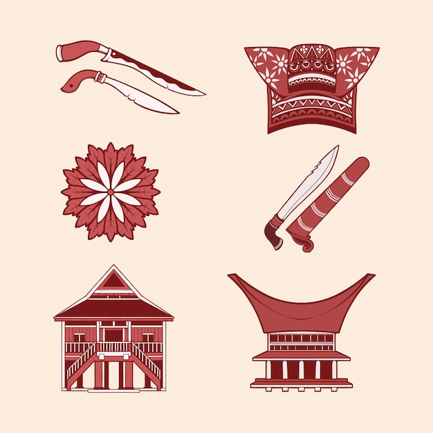 Vector nusantara culture art vector asset