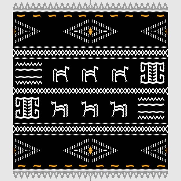 Vector nusantara folk pattern seamless with ethnic flores ornament