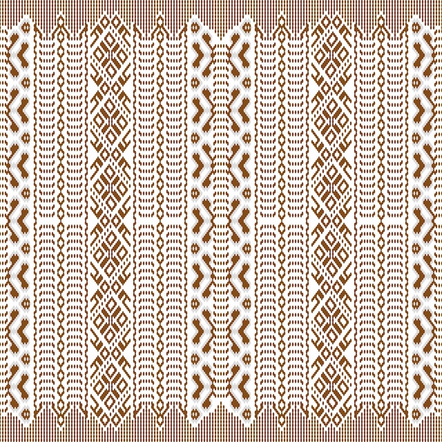 Vector nusantara folk pattern seamless with ethnic flores ornament