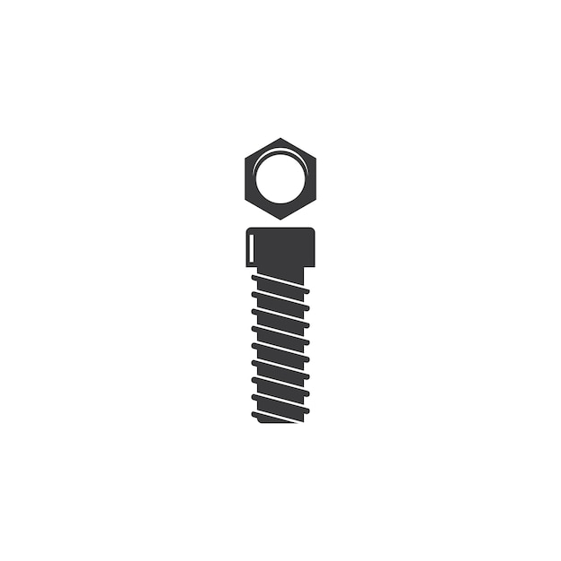 Nut and screw icon vector illustration design template